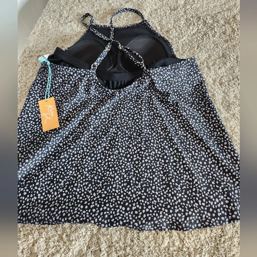 Women's High Neck Tankini Top - Kona Sol Black L - Picture 3 of 13